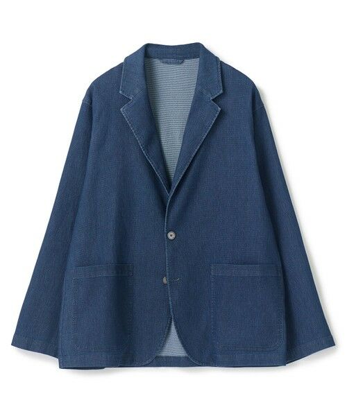 MEN'S BIGI / メンズビギ Gジャン・デニムジャケット | メッシュデニムジャケット〈ストレッチ・軽量・ハンドウォッシャブル・通気性〉（ネイビー）