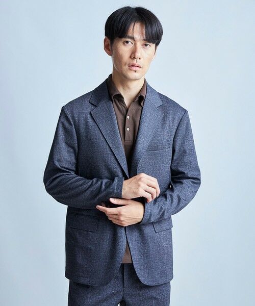 MEN'S BIGI / メンズビギ テーラードジャケット | 【セットアップ対応】プリントポンチテーラードジャケット＜ストレッチ・ハンドウォッシャブル・接触冷感＞ | 詳細8