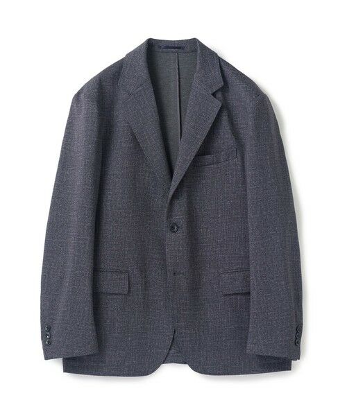MEN'S BIGI / メンズビギ テーラードジャケット | 【セットアップ対応】プリントポンチテーラードジャケット＜ストレッチ・ハンドウォッシャブル・接触冷感＞（チャコールグレー）