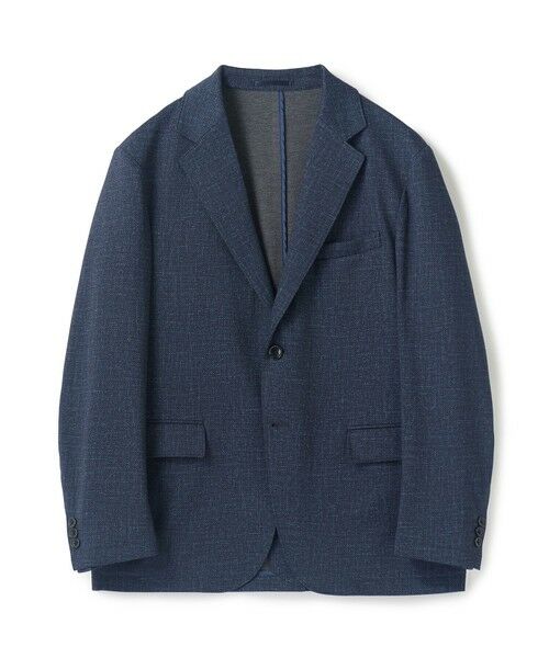 MEN'S BIGI / メンズビギ テーラードジャケット | 【セットアップ対応】プリントポンチテーラードジャケット＜ストレッチ・ハンドウォッシャブル・接触冷感＞（ネイビー）