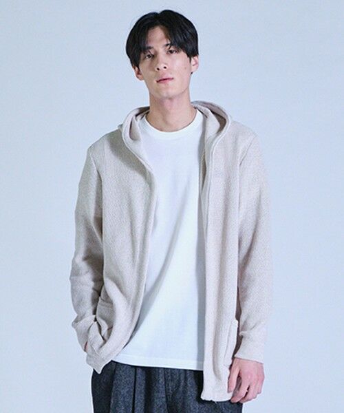 MEN'S BIGI / メンズビギ カーディガン・ボレロ | ドライタッチニットパーカ〈ストレッチ・ハンドウォッシャブル・通気性〉 | 詳細1