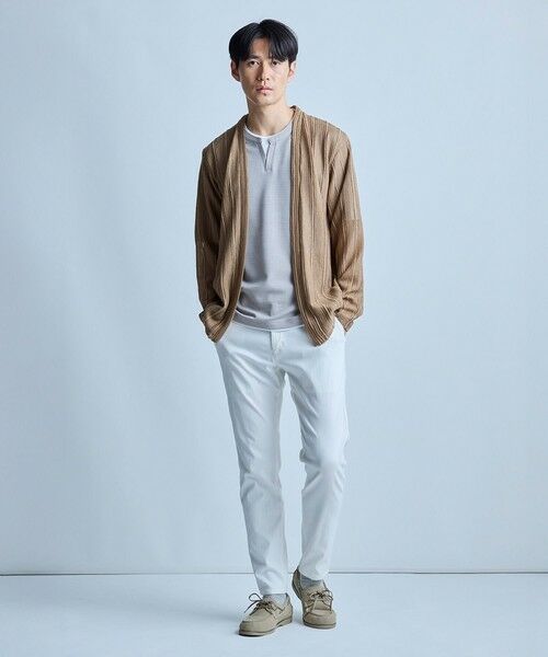 MEN'S BIGI / メンズビギ カーディガン・ボレロ | シアストライプカーディガン<ストレッチ・マシンウォッシャブル・接触冷感・通気性> | 詳細4