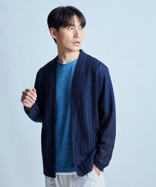 MEN'S BIGI / メンズビギ カーディガン・ボレロ | シアストライプカーディガン<ストレッチ・マシンウォッシャブル・接触冷感・通気性> | 詳細19