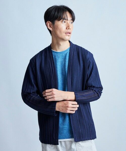 MEN'S BIGI / メンズビギ カーディガン・ボレロ | シアストライプカーディガン<ストレッチ・マシンウォッシャブル・接触冷感・通気性> | 詳細20