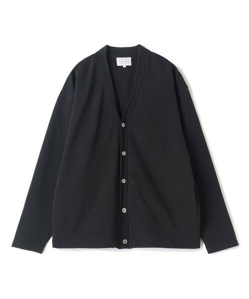 MEN'S BIGI / メンズビギ カーディガン・ボレロ | 【WEB限定】ストレッチリップルカーディガン＜ストレッチ・マシンウォッシャブル＞（ブラック）