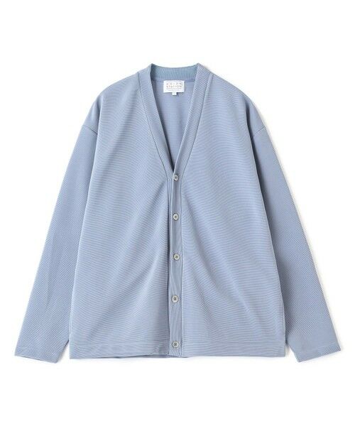 MEN'S BIGI / メンズビギ カーディガン・ボレロ | 【WEB限定】ストレッチリップルカーディガン＜ストレッチ・マシンウォッシャブル＞（ライトブルー）