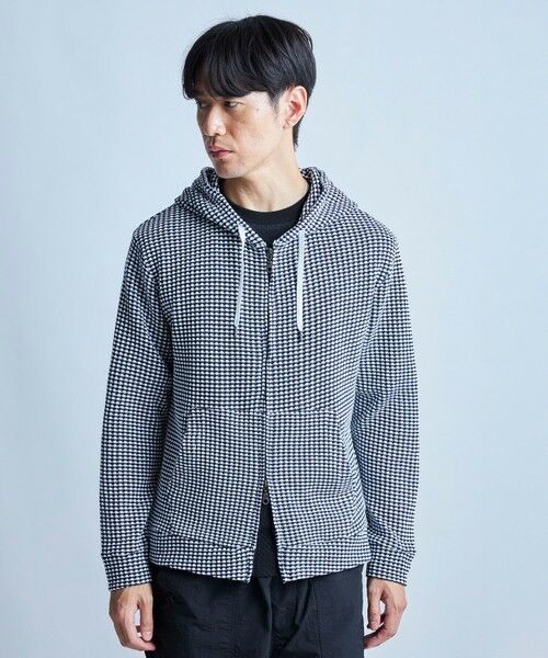 MEN'S BIGI / メンズビギ スウェット | ワッフルジップアップパーカ＜ストレッチ・ハンドウォッシャブル＞ | 詳細1