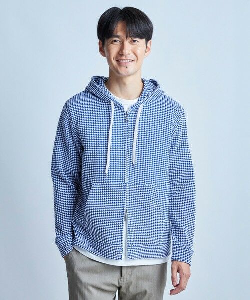 MEN'S BIGI / メンズビギ スウェット | ワッフルジップアップパーカ＜ストレッチ・ハンドウォッシャブル＞ | 詳細12