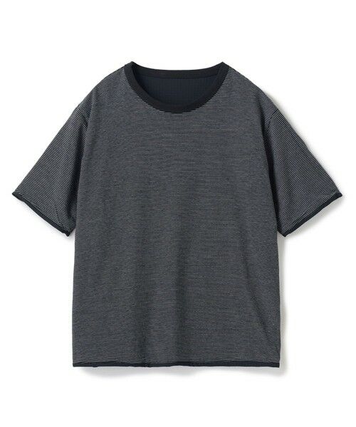 MEN'S BIGI / メンズビギ Tシャツ | リバーシブルTシャツ（ブラック）