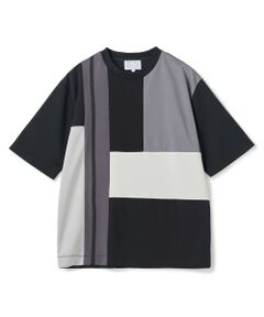 MEN'S BIGI / メンズビギ Tシャツ | ポンチxダンボール素材 コンビデザインT〈ストレッチ・マシンウォッシャブル・接触冷感〉