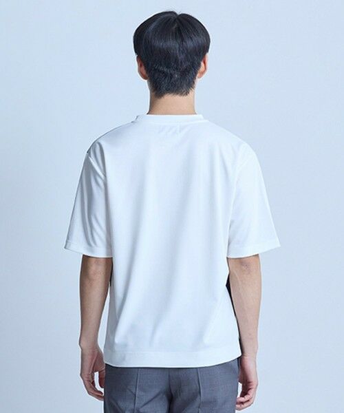 MEN'S BIGI / メンズビギ Tシャツ | ポンチxダンボール素材 コンビデザインT〈ストレッチ・マシンウォッシャブル・接触冷感〉 | 詳細7
