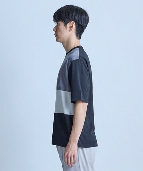 MEN'S BIGI / メンズビギ Tシャツ | ポンチxダンボール素材 コンビデザインT〈ストレッチ・マシンウォッシャブル・接触冷感〉 | 詳細12