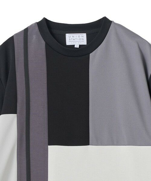 MEN'S BIGI / メンズビギ Tシャツ | ポンチxダンボール素材 コンビデザインT〈ストレッチ・マシンウォッシャブル・接触冷感〉 | 詳細15