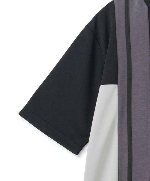 MEN'S BIGI / メンズビギ Tシャツ | ポンチxダンボール素材 コンビデザインT〈ストレッチ・マシンウォッシャブル・接触冷感〉 | 詳細16