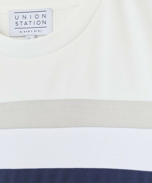 MEN'S BIGI / メンズビギ Tシャツ | ポンチxダンボール素材 コンビデザインT〈ストレッチ・マシンウォッシャブル・接触冷感〉 | 詳細27