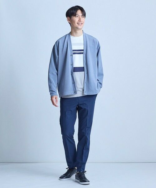 MEN'S BIGI / メンズビギ Tシャツ | ポンチxダンボール素材 コンビデザインT〈ストレッチ・マシンウォッシャブル・接触冷感〉 | 詳細23
