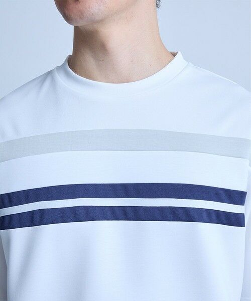 MEN'S BIGI / メンズビギ Tシャツ | ポンチxダンボール素材 コンビデザインT〈ストレッチ・マシンウォッシャブル・接触冷感〉 | 詳細24