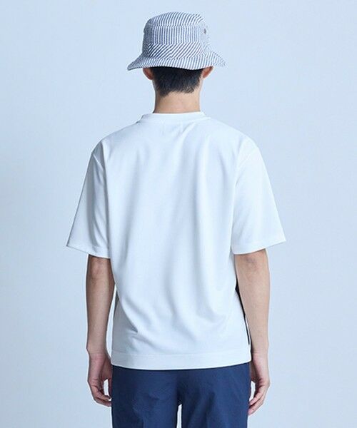 MEN'S BIGI / メンズビギ Tシャツ | ポンチxダンボール素材 コンビデザインT〈ストレッチ・マシンウォッシャブル・接触冷感〉 | 詳細26