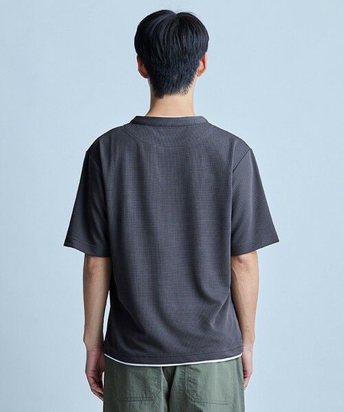 MEN'S BIGI / メンズビギ Tシャツ | ミニワッフルキーネックレイヤードTシャツ | 詳細17
