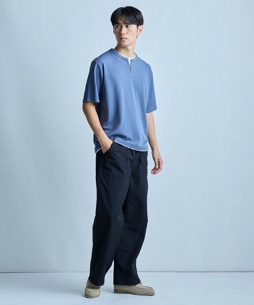 MEN'S BIGI / メンズビギ Tシャツ | ミニワッフルキーネックレイヤードTシャツ | 詳細20