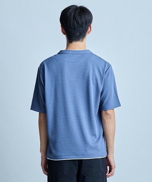 MEN'S BIGI / メンズビギ Tシャツ | ミニワッフルキーネックレイヤードTシャツ | 詳細23