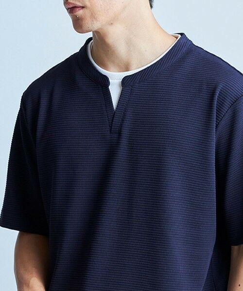 MEN'S BIGI / メンズビギ Tシャツ | ミニワッフルキーネックレイヤードTシャツ | 詳細27