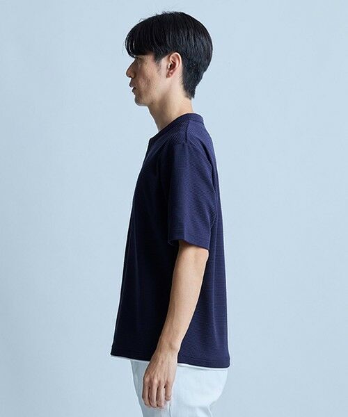 MEN'S BIGI / メンズビギ Tシャツ | ミニワッフルキーネックレイヤードTシャツ | 詳細28