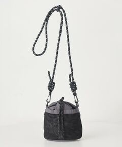 MEN'S BIGI / メンズビギ ショルダーバッグ | ナイロンドローコード巾着バッグ