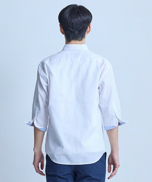 MEN'S BIGI / メンズビギ シャツ・ブラウス | 【COOLMAX】フレンチリネン7分袖シャツ＜マシンウォッシャブル・通気性＞ | 詳細3