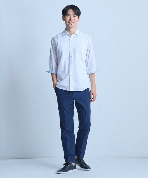 MEN'S BIGI / メンズビギ シャツ・ブラウス | 【COOLMAX】フレンチリネン7分袖シャツ＜マシンウォッシャブル・通気性＞ | 詳細4
