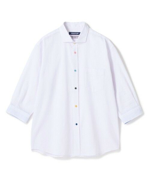 MEN'S BIGI / メンズビギ シャツ・ブラウス | 【COOLMAX】フレンチリネン7分袖シャツ＜マシンウォッシャブル・通気性＞（ホワイト）