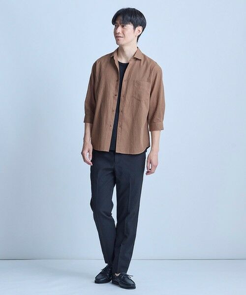 MEN'S BIGI / メンズビギ シャツ・ブラウス | 【COOLMAX】フレンチリネン7分袖シャツ＜マシンウォッシャブル・通気性＞ | 詳細24