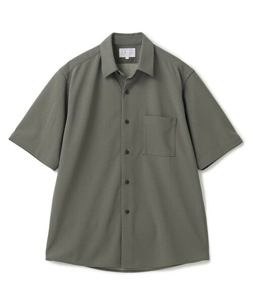 MEN'S BIGI / メンズビギ シャツ・ブラウス | ライトアムンゼンジャージハーフスリーブシャツ<ストレッチ・ハンドウォッシャブル>（グレー）
