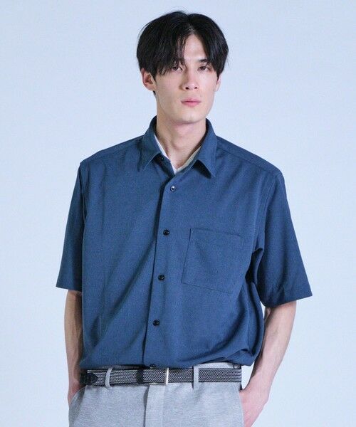 MEN'S BIGI / メンズビギ シャツ・ブラウス | ライトアムンゼンジャージハーフスリーブシャツ<ストレッチ・ハンドウォッシャブル> | 詳細9