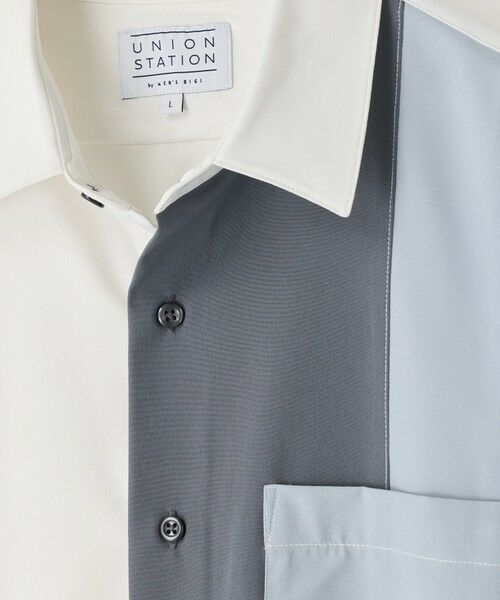 MEN'S BIGI / メンズビギ シャツ・ブラウス | マルチカラーコンビハーフスリーブシャツ＜ストレッチ・ハンドウォッシャブル＞ | 詳細1