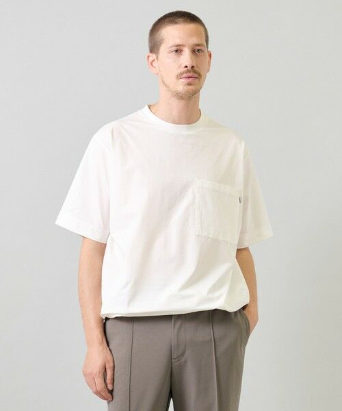 MEN'S BIGI / メンズビギ Tシャツ | ペーパータッチドローコードTシャツ＜ストレッチ・速乾・マシンウォッシャブル・イージーケア接触冷感＞ | 詳細1