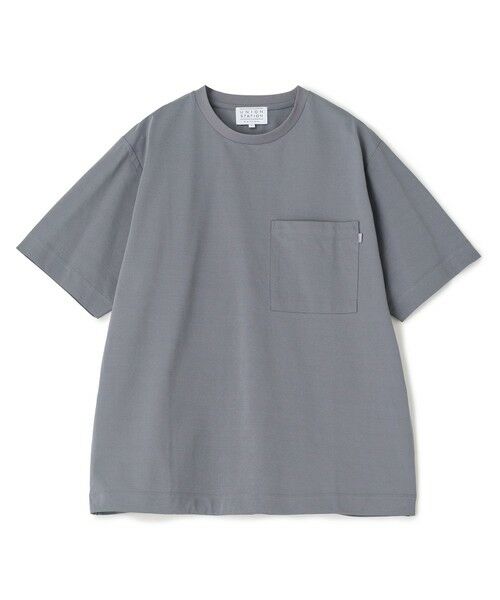 MEN'S BIGI / メンズビギ Tシャツ | ペーパータッチドローコードTシャツ＜ストレッチ・速乾・マシンウォッシャブル・イージーケア接触冷感＞（グレー）