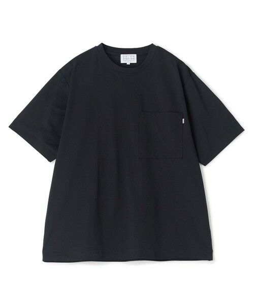 MEN'S BIGI / メンズビギ Tシャツ | ペーパータッチドローコードTシャツ＜ストレッチ・速乾・マシンウォッシャブル・イージーケア接触冷感＞（ブラック）