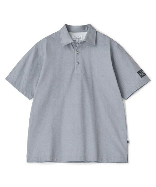 MEN'S BIGI / メンズビギ ポロシャツ | ドットメッシュプリントポロシャツ＜ストレッチ・軽量・ハンドウォッシャブル・通気性＞（ライトグレー）