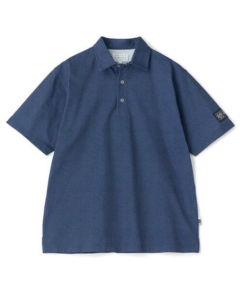 MEN'S BIGI / メンズビギ ポロシャツ | ドットメッシュプリントポロシャツ＜ストレッチ・軽量・ハンドウォッシャブル・通気性＞（ネイビー）