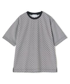 MEN'S BIGI / メンズビギ Tシャツ | ジオメトリックジャガードTシャツ＜ストレッチ・マシンウォッシャブル＞