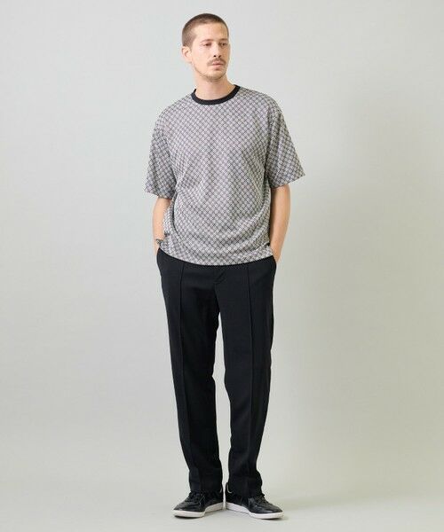 MEN'S BIGI / メンズビギ Tシャツ | ジオメトリックジャガードTシャツ＜ストレッチ・マシンウォッシャブル＞ | 詳細2
