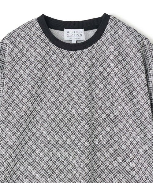 MEN'S BIGI / メンズビギ Tシャツ | ジオメトリックジャガードTシャツ＜ストレッチ・マシンウォッシャブル＞ | 詳細2