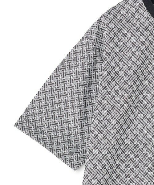 MEN'S BIGI / メンズビギ Tシャツ | ジオメトリックジャガードTシャツ＜ストレッチ・マシンウォッシャブル＞ | 詳細3
