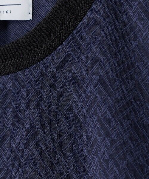 MEN'S BIGI / メンズビギ Tシャツ | ジオメトリックジャガードTシャツ＜ストレッチ・マシンウォッシャブル＞ | 詳細8