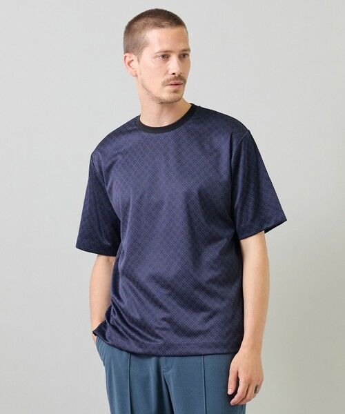 MEN'S BIGI / メンズビギ Tシャツ | ジオメトリックジャガードTシャツ＜ストレッチ・マシンウォッシャブル＞ | 詳細17