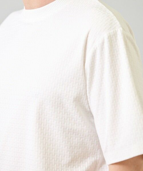 MEN'S BIGI / メンズビギ Tシャツ | マルチファンクションジャガードTシャツ＜ストレッチ・速乾・イージーケア・ハンドウォッシャブル・UVカット・抗菌・防臭＞ | 詳細3