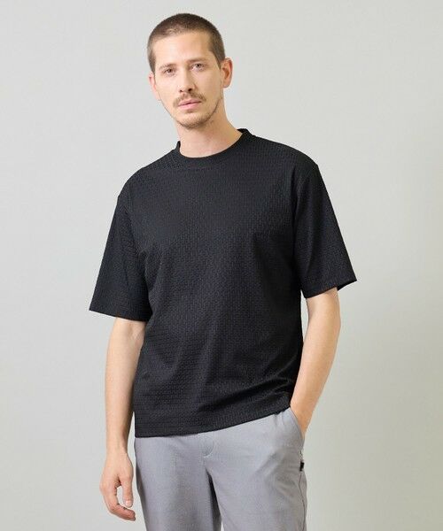 MEN'S BIGI / メンズビギ Tシャツ | マルチファンクションジャガードTシャツ＜ストレッチ・速乾・イージーケア・ハンドウォッシャブル・UVカット・抗菌・防臭＞ | 詳細16
