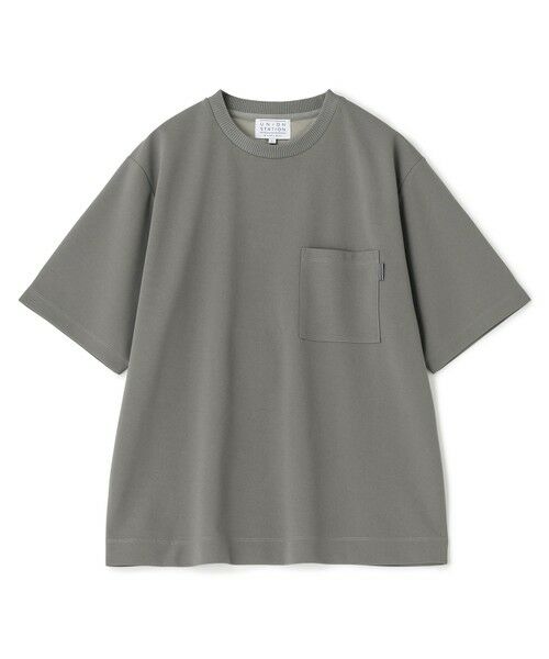 MEN'S BIGI / メンズビギ Tシャツ | 梨地ポンチポケットTシャツ＜ストレッチ・マシンウォッシャブル＞（グレー）