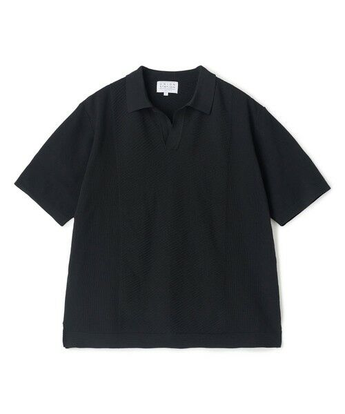 MEN'S BIGI / メンズビギ ポロシャツ | ポリエステルニットポロシャツ（ブラック）
